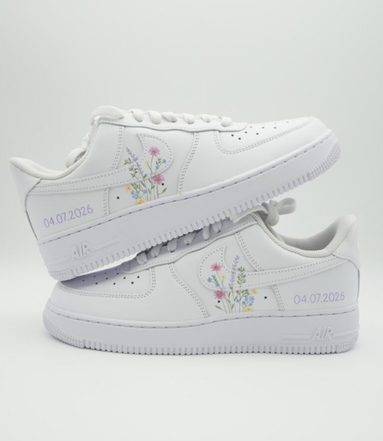 Hochzeitssneaker Pastell Blumen