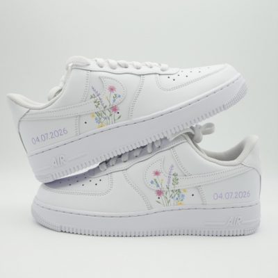 Hochzeitssneaker Pastell Blumen